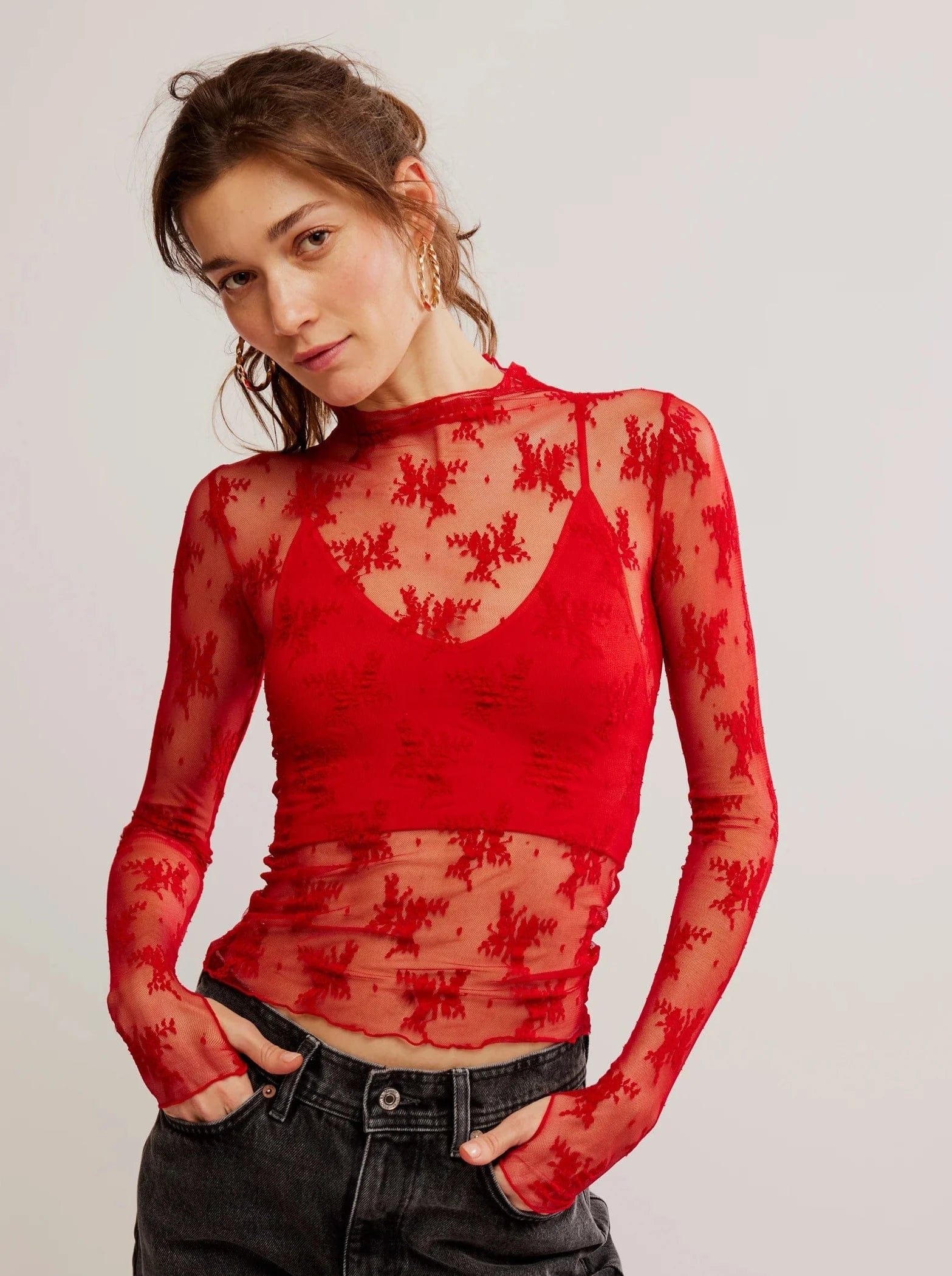 TOPS - FREE PEOPLE - Lady Lux Layering Top - Nagel wereld