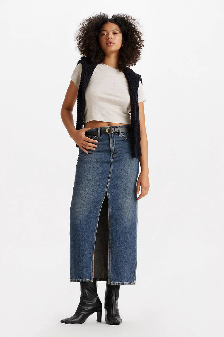 BOTTOMS - LEVI'S - Ankle Column Skirt - Nagel wereld