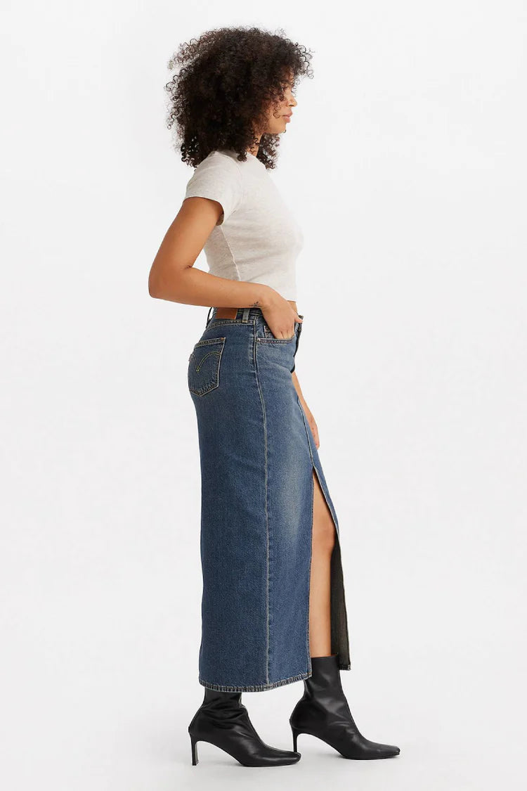 BOTTOMS - LEVI'S - Ankle Column Skirt - Nagel wereld