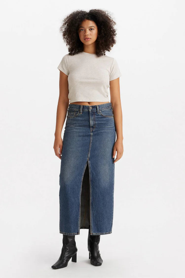 BOTTOMS - LEVI'S - Ankle Column Skirt - Nagel wereld