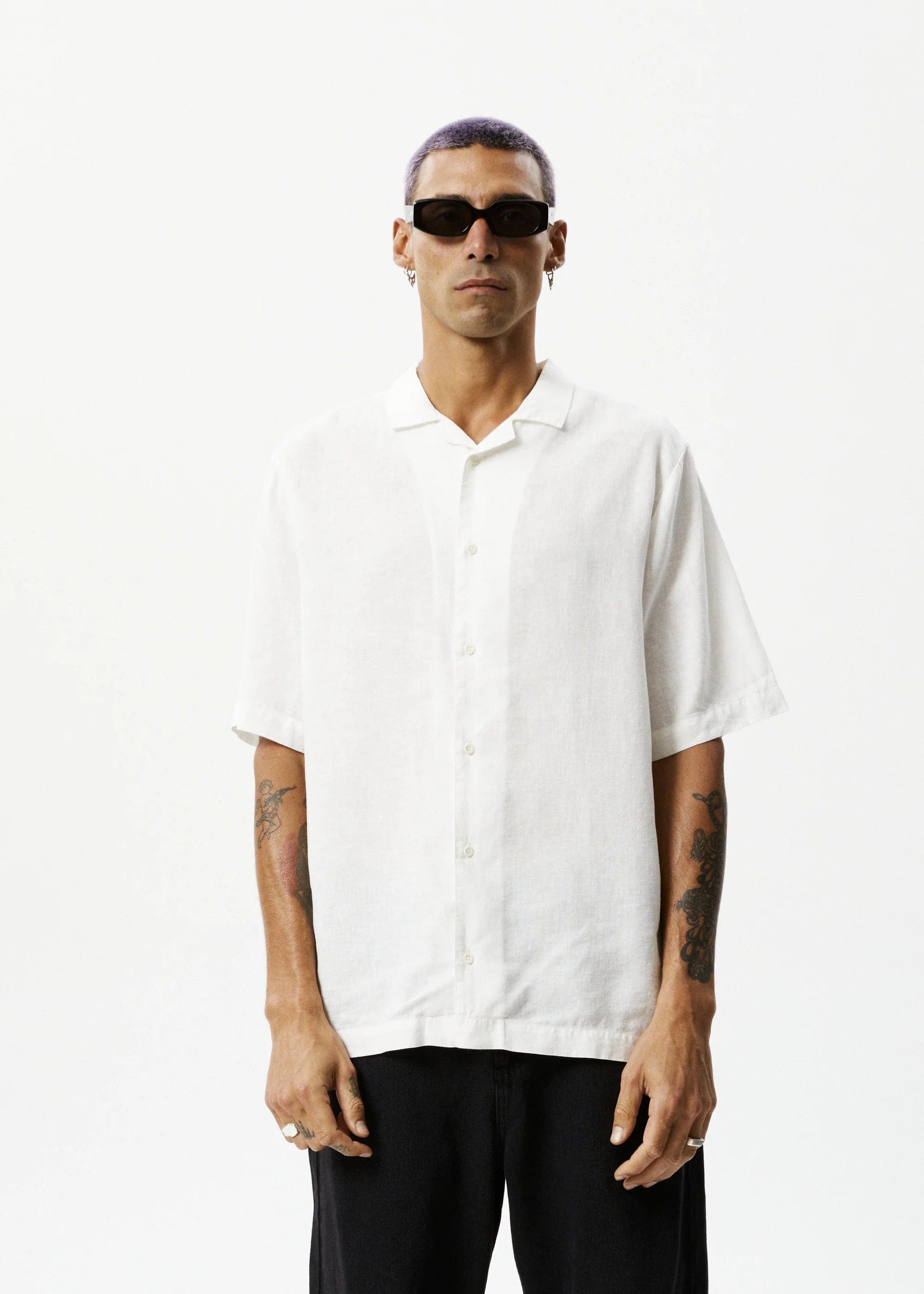 m tops - AFENDS - Daily Hemp Cuban Short Sleeve Shirt - Nagel wereld