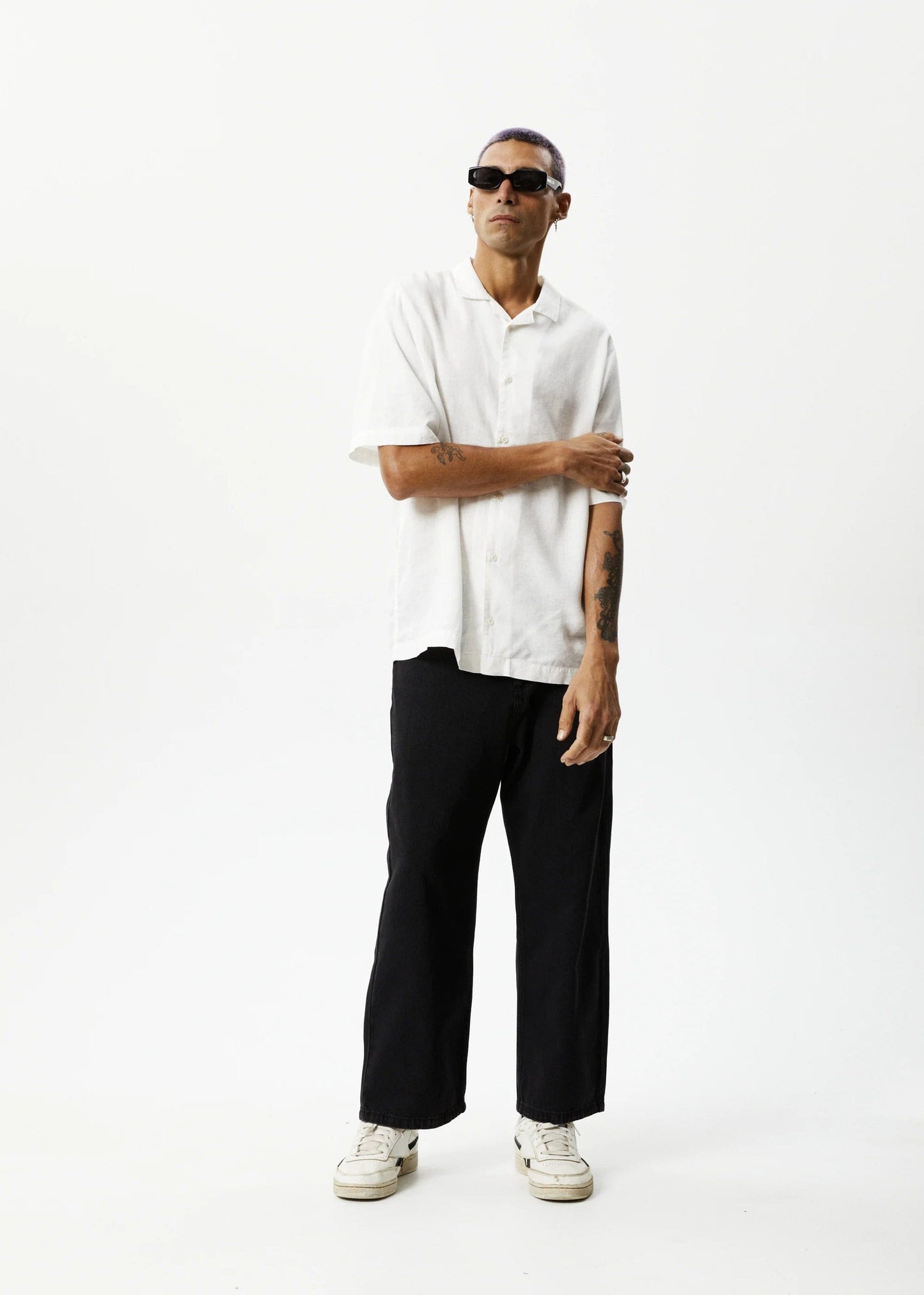 m tops - AFENDS - Daily Hemp Cuban Short Sleeve Shirt - Nagel wereld