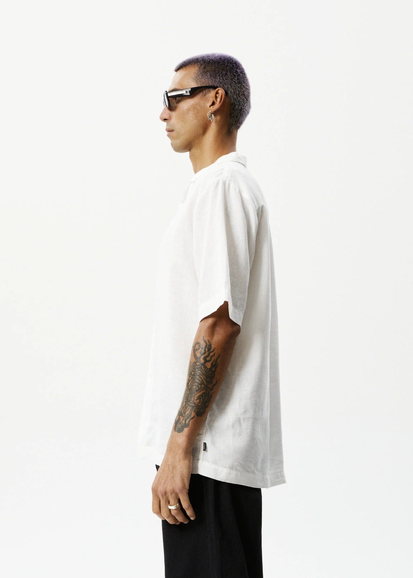 m tops - AFENDS - Daily Hemp Cuban Short Sleeve Shirt - Nagel wereld