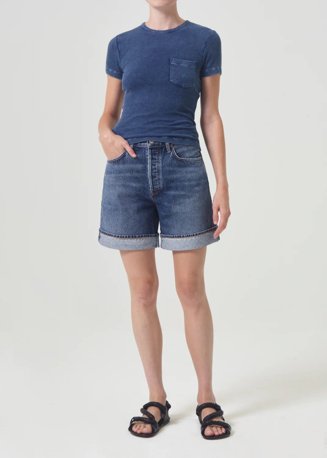 Denim - AGOLDE - Dame Relax Cuff Short - Nagel wereld