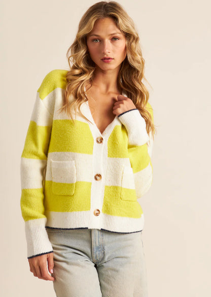 Sweater - JOHN & JENN - Sonny Stripe Cardi - Nagel wereld