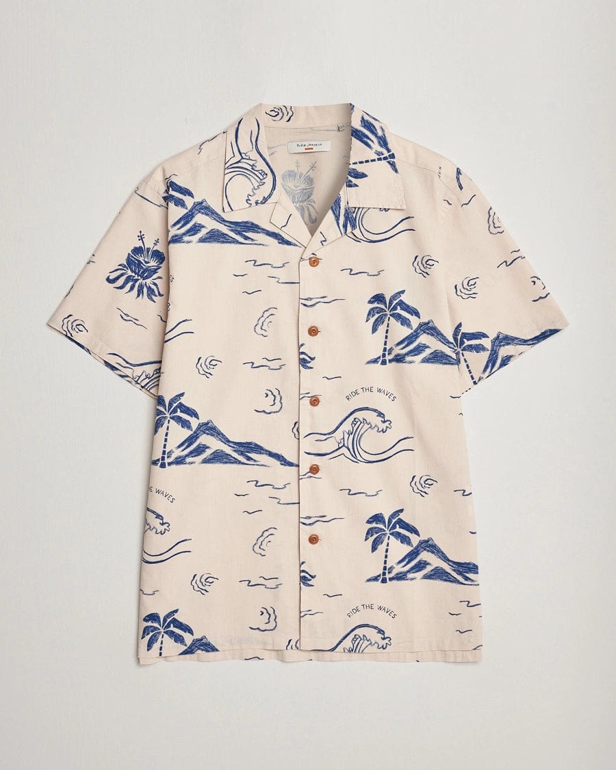 m tops - Nudie - Arvid Waves Hawaii Shirt - Nagel wereld