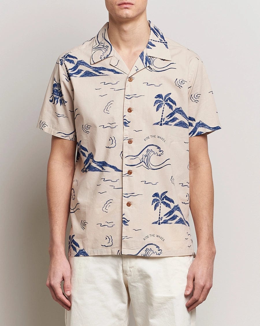 m tops - Nudie - Arvid Waves Hawaii Shirt - Nagel wereld