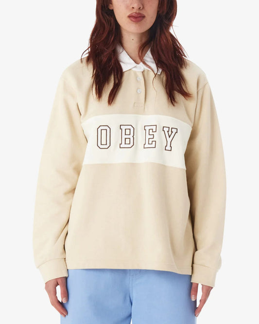 Sweater - Obey - Rosewood Rugby Longsleeve - Nagel wereld