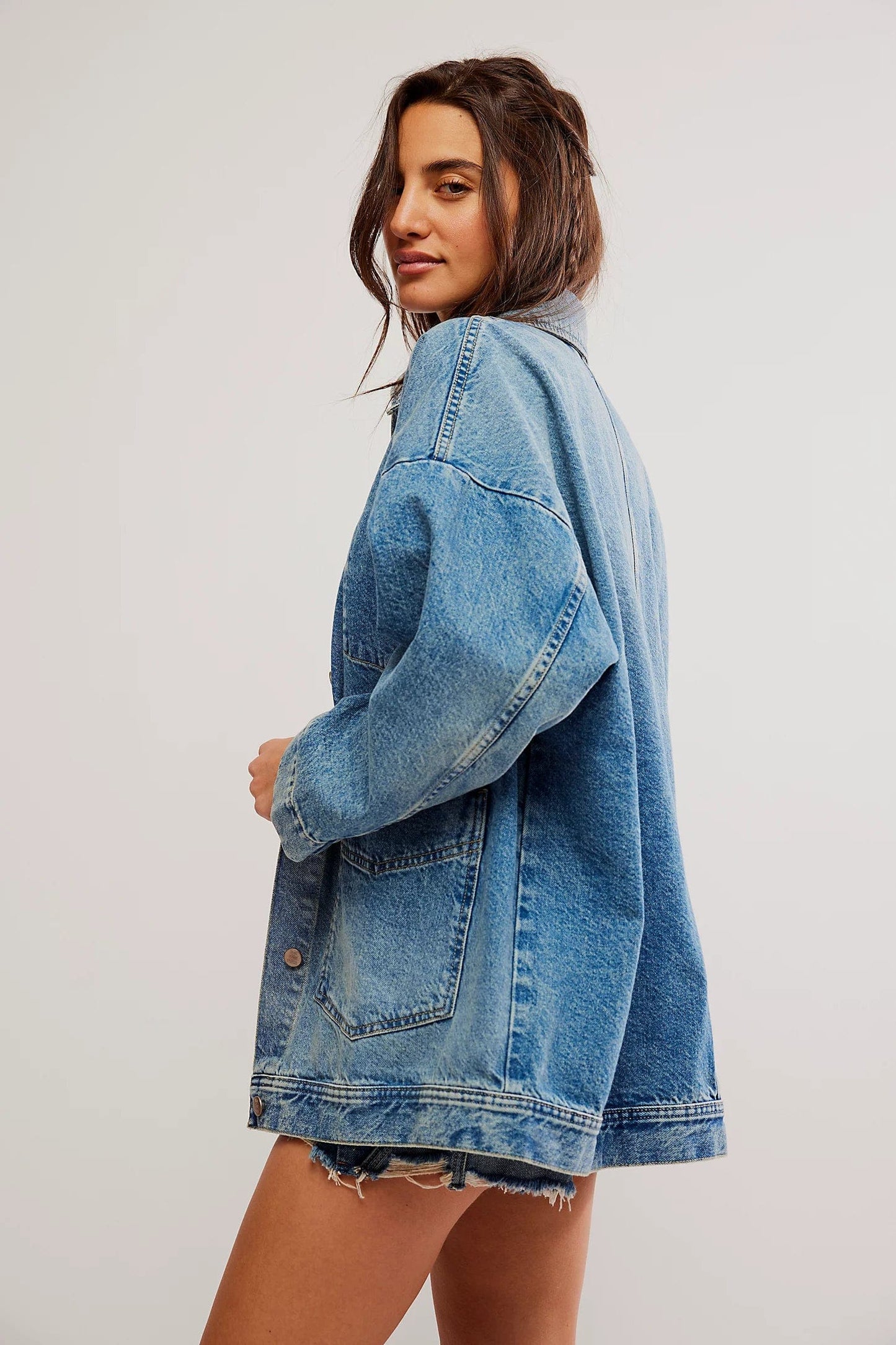 OUTERWEAR - FREE PEOPLE - Avery Denim Jacket - Nagel wereld