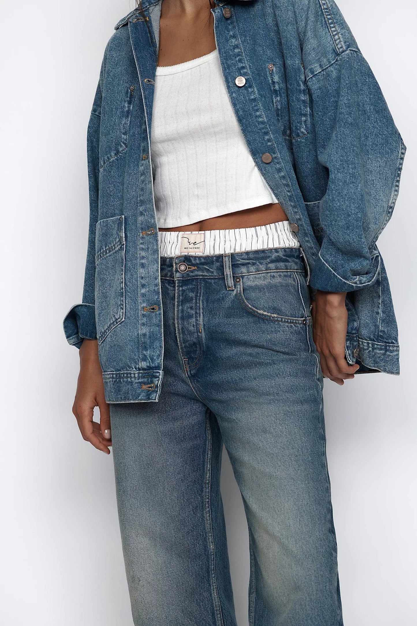 OUTERWEAR - FREE PEOPLE - Avery Denim Jacket - Nagel wereld