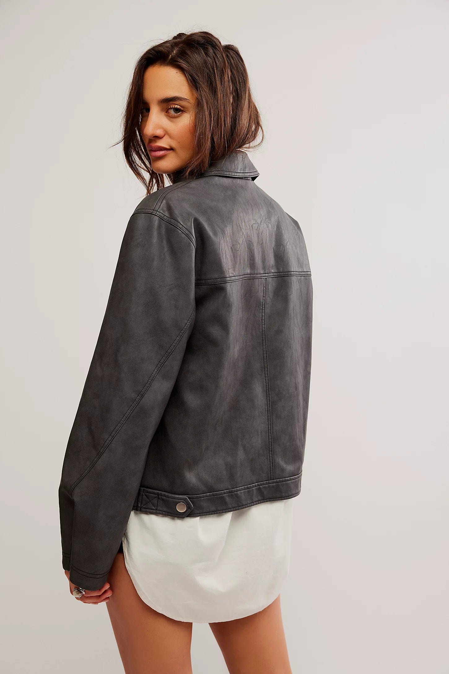 OUTERWEAR - FREE PEOPLE - Blair Vegan Leather Jacket - Nagel wereld