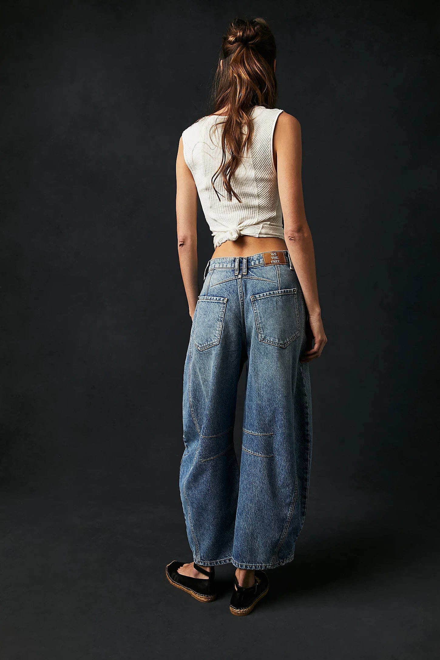 denim - FREE PEOPLE - Good Luck Mid Rise Barrel Jean - Nagel wereld