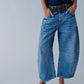 denim - FREE PEOPLE - Good Luck Mid Rise Barrel Jean - Nagel wereld