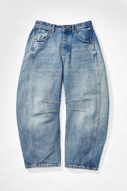 denim - FREE PEOPLE - Good Luck Mid Rise Barrel Jean - Nagel wereld