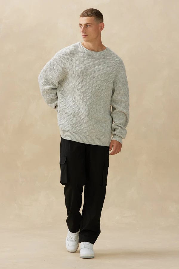 KUWALLA M SWEATERS Basketweave Crew